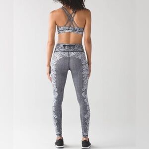 Lululemon Leggings Speed Wunder Tight (Nulux) 28” Black White Lace size 4